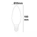 ISOLED LED lyskilde kerteførmet CANLDE C35 sæt med 3, omskiftelig E14 4W 400lm 3000K 360° CRI 80-89 