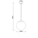 ISOLED Pendel INFINITY SMOKY GLASS 25 1-flamme, rund E27 IP20, sort dæmpbar