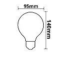 ISOLED filament lamp globe VINTAGE LINE ROUNDBULB 95 switchable G95 E27 4W 200lm 2200K 360° CRI 85 