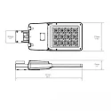 ISOLED Standerlampe STREET LIGHT GR60 firkantet, stødsikker IP66, sølv dæmpbar