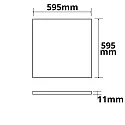 ISOLED LED panel PANEL FRAME 600 til VDU-arbejdsstation, omskiftelig, 40W 3600lm 4000K 120° 120° CRI 80-89