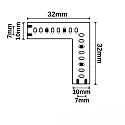 ISOLED hjørnestik MINI AMP FLEX CRI919/940 24V tunable white, med belysning, hvid