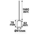 ISOLED socket E27 / 160CM OPEN CABLE, black