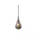 Pendel INFINITY BLACK GLASS med åbent kabel, 2-polet E14 IP20, sort dæmpbar