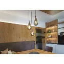 pendant luminaire INFINITY BLACK GLASS with open cable, 2-pole E14 IP20, black dimmable