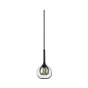 Pendel INFINITY CLEAR/BLACK GLASS med åbent kabel, 2-polet E14 IP20, sort dæmpbar