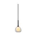 Pendel INFINITY CLEAR/WHITE GLASS med åbent kabel, 2-polet E14 IP20, sort dæmpbar