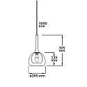 pendant luminaire INFINITY CLEAR/BLACK GLASS with open cable, 2-pole E14 IP20, black dimmable