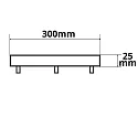 ISOLED baldakin INFINITY ROUND BLACK 3 3-fold, rund, uden lampefatning, sort