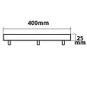 ISOLED baldakin INFINITY ROUND BLACK 5 5-fold, rund, uden lampefatning, sort