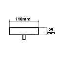 ISOLED baldakin INFINITY SQUARE BLACK 1 1-fold, firkantet, uden lampefatning, sort