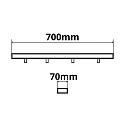 ISOLED baldakin INFINITY LONG BLACK 2 2-fold, lang, uden lampefatning, sort