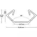 ISOLED corner profile CORNER11N, white