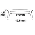 ISOLED accessories profile cover COVER52 SURF11/CORNER11, black matt 200cm