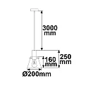 ISOLED pendant luminaire INFINITY CONCAVE GLASS conical E27 IP20, smoky colour, black dimmable