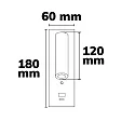 ISOLED Læselampe LED USB A+C 3-STEP med afbryder, justerbar, med USB-opladningsfunktion IP42, sort dæmpbar