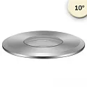Gulvindbygningslampe ROUND Ø 55MM 10° stiv, passabel, ekskl. strømforsyning IP67, sølv 