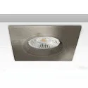 mounting frame GU10/MR16 square, with lamp socket, brushed aluminium