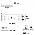 ISOLED LED module T5/T8 865 DIM MINIAMP - 85CM - 170LM/W with plug, 2-pole, magnetic mounting 14W 2400lm 6500K 120° CRI 80-89 dimmable