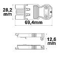 ISOLED tilslutningsstikdåse WIELAND FEMALE GST18I3S S1 ZR1 3-polet