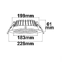 ISOLED Downlight REFLEKTOR 18W COLORSWITCH CCT Switch, UGR < 19, gå tilbage IP44, hvid dæmpbar