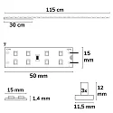 ISOLED LED module T5/T8 EXCHANGE MODULE 830, 115CM, MINIAMP - 170LM/W with plug, 2-pole