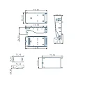 ISOLED socket GU10 2-fold, with junction box, 3-pole
