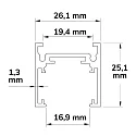 ISOLED tillægsskinne TRACK48 SURFACE FLAT flad, 4-polet, magnetisk montering, sort