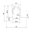 ISOLED Gipsvægsskinne TRACK48 DRYWALL 4-polet, magnetisk montering, sort
