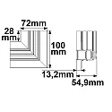 ISOLED hjørnestik CORNER 90° HORIZONTAL - TRACK48 DRYWALL isoleret, mekanisk, vandret, sort
