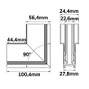 ISOLED hjørnestik VERTICAL - TRACK48 RECESSED isoleret, mekanisk, lodret, sort