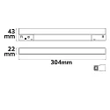 ISOLED track spot LINEAR LINE+ 30CM - TRACK48 rigid, switchable, magnetic mounting IP20, black 