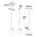 ISOLED track spot BALL FOKUS - TRACK48 swivelling, switchable, magnetic mounting IP20, black 