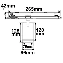 3-phase spot 42W - 20°-70° (DALI) rigid, DALI controllable, focusable IP20, black dimmable
