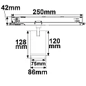 ISOLED 3-faset spot 42W - 20°-70° PHASE DIM fokuserbar, kardanisk drejning IP20, sort mat dæmpbar