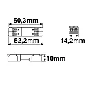 ISOLED stik tilslutning 0.5-2.5MM², MAX. 250V/10A 2-polet, kablet gennem