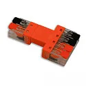 stik tilslutning INPUT 2X2-POLE / OUTPUT 0.5-2.5MM² - MAX. 250V/10A 2-polet, kablet gennem