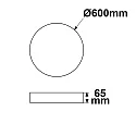 pendant luminaire COLOR SWITCH ROUND - Ø 60CM CCT Switch, UGR < 19, multipower IP42, black dimmable