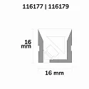 ISOLED fully siliconised LED strip NEON930 TWIST+BEND B16H16 2-pole