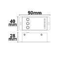 ISOLED Dæmper RADIO MESH MULTI-PWM RGB, 3-CH, 12-24V DC 12-18A med afbryder, 3 kanal, med omskifterknap, Sys-Pro styrbar