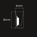 ISOLED fully siliconised LED strip NEONPRO940 CUSTOM B04H08 2-pole