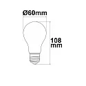 ISOLED LED lyskilde pære form A60 CL - EFFICIENCY 215LM/W omskiftelig A60 klar E27 4W 108-840lm 3000K 360° CRI 90-100