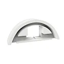 Endkappe COVER69 T5/T8 med dæksel, med kabelhul, hvid