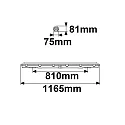 ISOLED Fugttæt armatur SL POWERSWITCH ON-OFF - 120CM / 22-39W slagfast, omskiftelig, multipower IP66, grå 