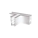 T-forbindelse CORNER 90° HORIZONTAL - TRACK48 RECESSED isoleret, mekanisk, vandret, hvid