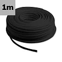 kabel 2X 0.5MM² H05VV-F - PVC COATED - BY THE METER, sort