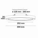 ISOLED overflade- / indbygningslampe FLEX PRO DN300 CCT Switch, justerbar IP44, hvid dæmpbar