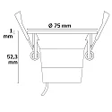 ISOLED recessed spotlight BACK68 swivelling IP20, rose gold dimmable