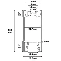 Gardineprofil CURTAIN 10 ONE HIGH 1-fold, sort