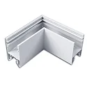 L-connector HALON 1-fold, silver